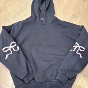 Edikted Hoodie with Pink Bow Accents